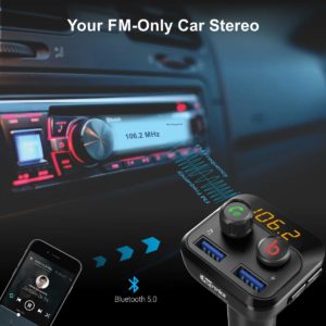 Portronics AUTO 10-Car Radio Adapter for Bluetooth- FM-Hands Free Calling